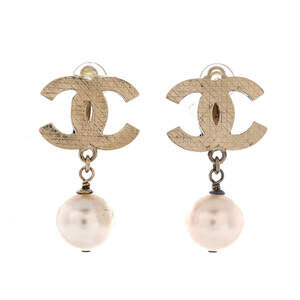 Chanel Vintage Cc Drop Clip-On Earrings #249221C88B